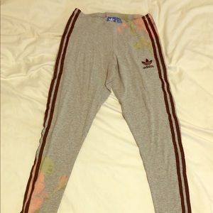Adidas floral athletic pants